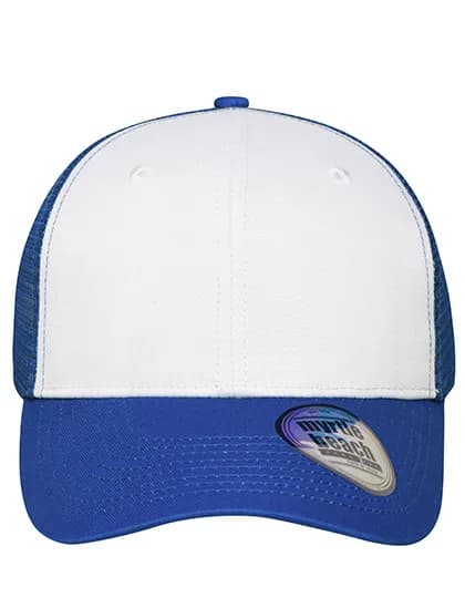 6 Panel Mesh Cap - White/Royal