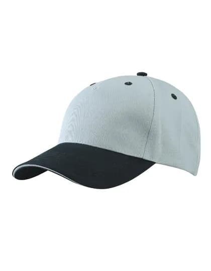 5 Panel Sandwich Cap - Light Grey/Black/Light Grey