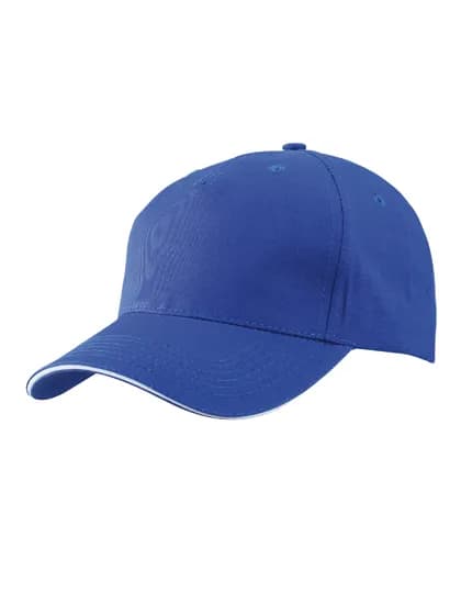 5 Panel Sandwich Cap - Royal/White