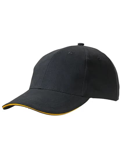 Light Brushed Sandwich Cap - Black/Gold