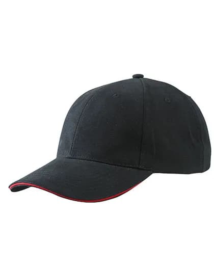 Light Brushed Sandwich Cap - Black/Red
