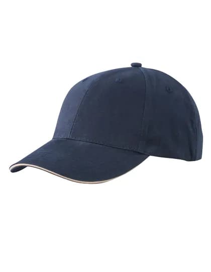 Light Brushed Sandwich Cap - Navy/Beige