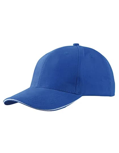 Light Brushed Sandwich Cap - Royal/White