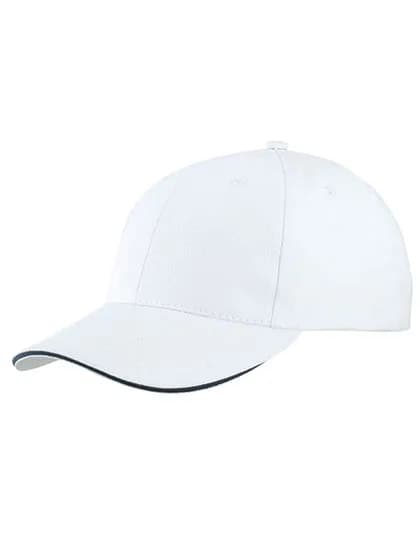 Light Brushed Sandwich Cap - White/Navy