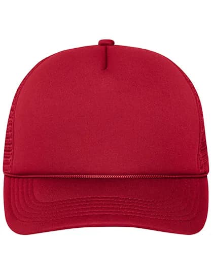 5 Panel Retro Mesh Cap - Red/Red