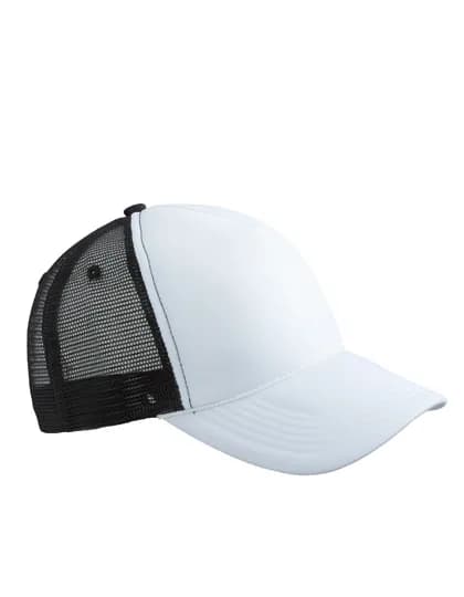 5 Panel Retro Mesh Cap - White/Black