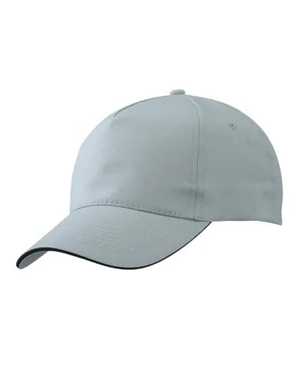 5 Panel Promo Sandwich Cap - Light Grey/Black