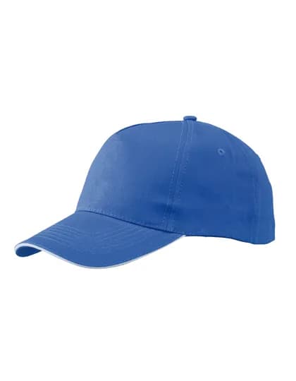 5 Panel Promo Sandwich Cap - Royal/White