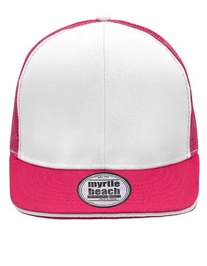 Pro Cap Mesh 6 Panel - White/Magenta
