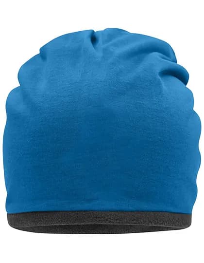 Fleece Beanie - Bright Blue/Carbon