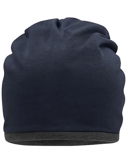 Fleece Beanie - Navy/Carbon