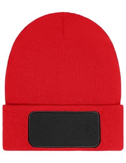 Beanie with Patch - Thinsulate - Red