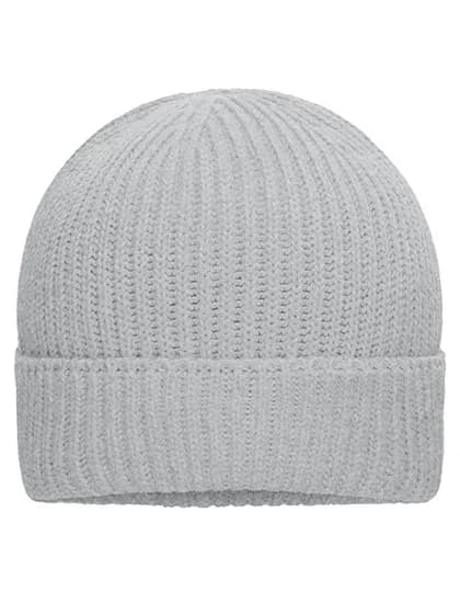 Bio Cotton Winter Beanie - Light Grey Melange