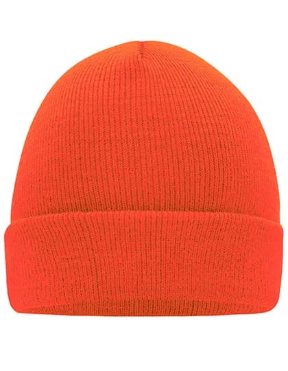 Knitted Cap - Bright Orange
