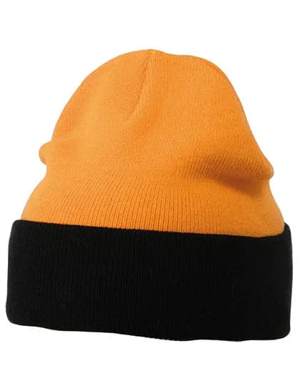 Knitted Cap - Orange/Black