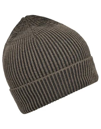 Ribbed Beanie - Dark Olive/Anthracite