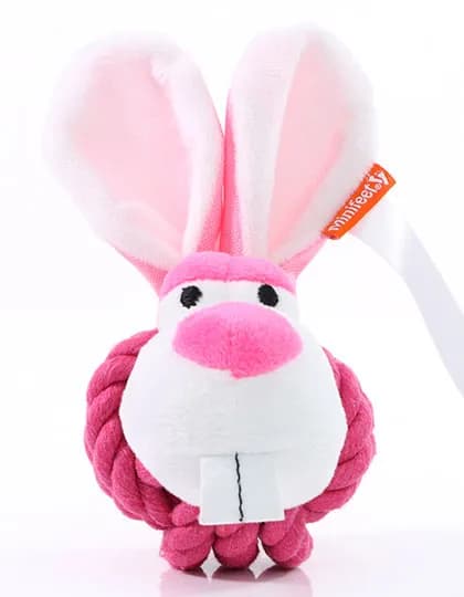 MiniFeet® Hundespielzeug Knotentier Hase - Pink