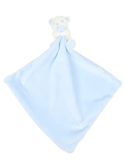 Baby Animal Comforter With Rattle - Blue Bear