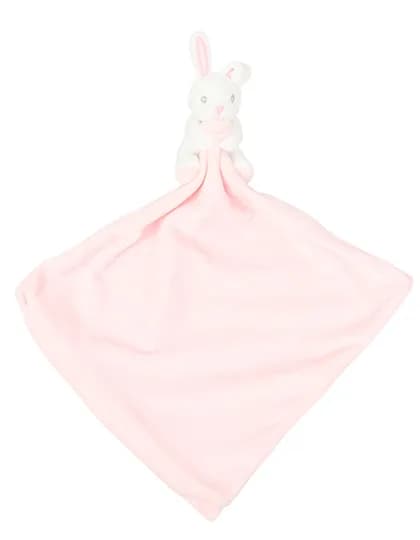 Baby Animal Comforter With Rattle - Pink Rabbit