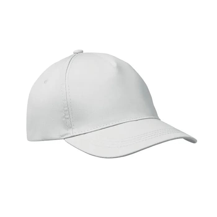 BASEBALL CAP 5 PANELS 160G/M² - BUZZ - Weiß