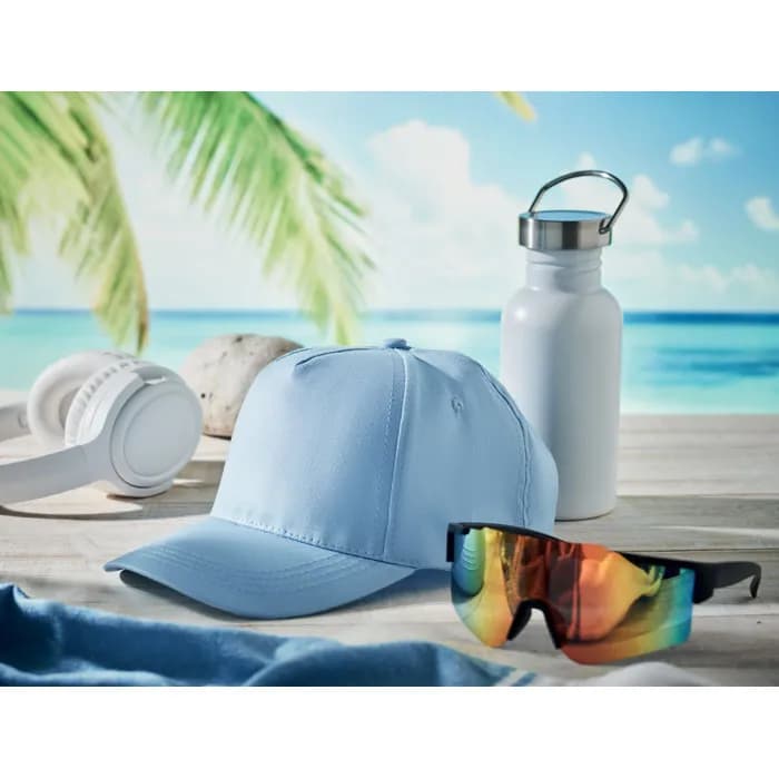 BASEBALL CAP 5 PANELS 160G/M² - BUZZ - Babyblau