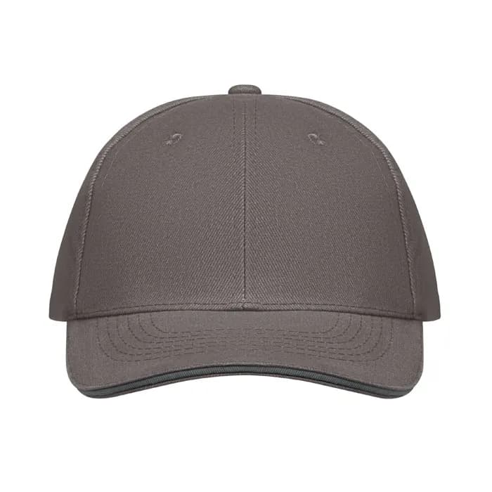 BASEBALL CAP 6 PANELS 260G/M² - BUFFALO - Dunkelgrau/Grau