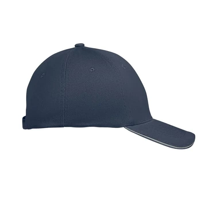 BASEBALL CAP 6 PANELS 260G/M² - BUFFALO - Weiß/Dunkelblau