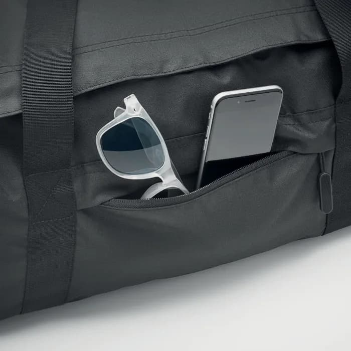 Große Sporttasche 300D RPET - VALLEY DUFFLE - Schwarz