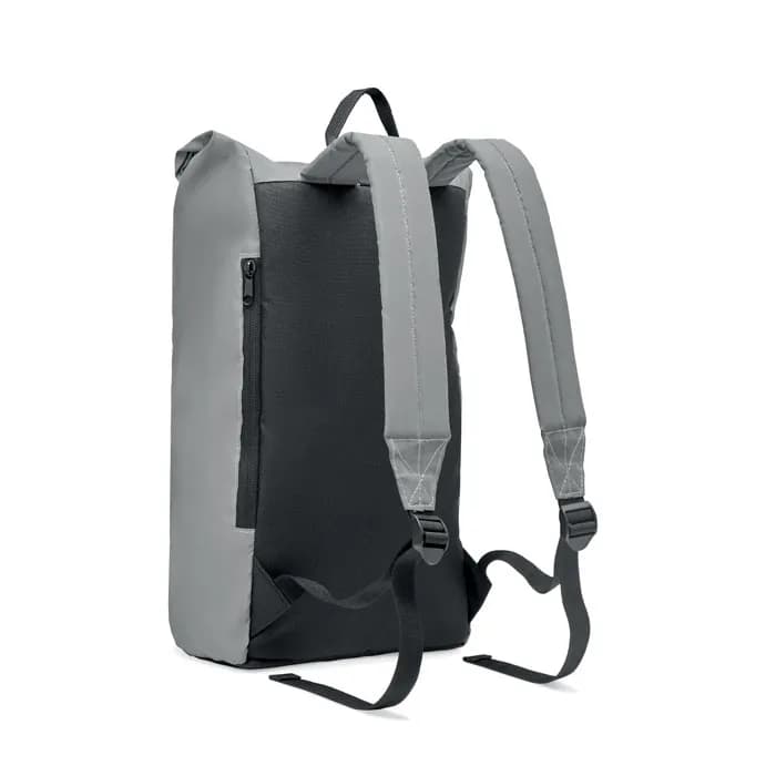Reflektierender Rucksack - BRIGHT ROLLPACK - Mattsilber