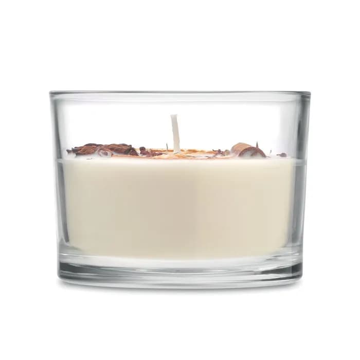 Kerze im Glas 300 g - CITRUS - Weiß