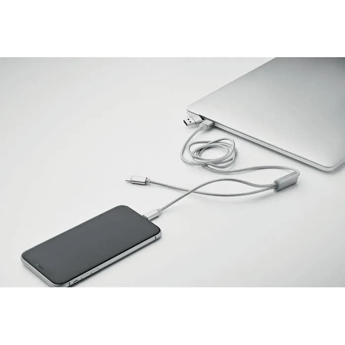 Ladekabel 2in1 - CABLONG - Silber