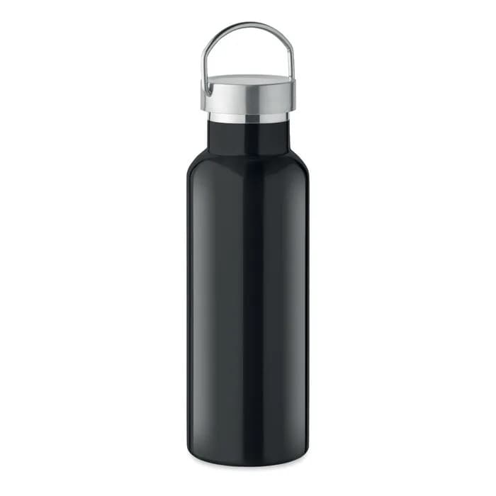 Doppelwandige Flasche 500 ml - FLORENCE - Schwarz