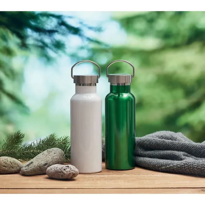 Doppelwandige Flasche 500 ml - FLORENCE - Weiß