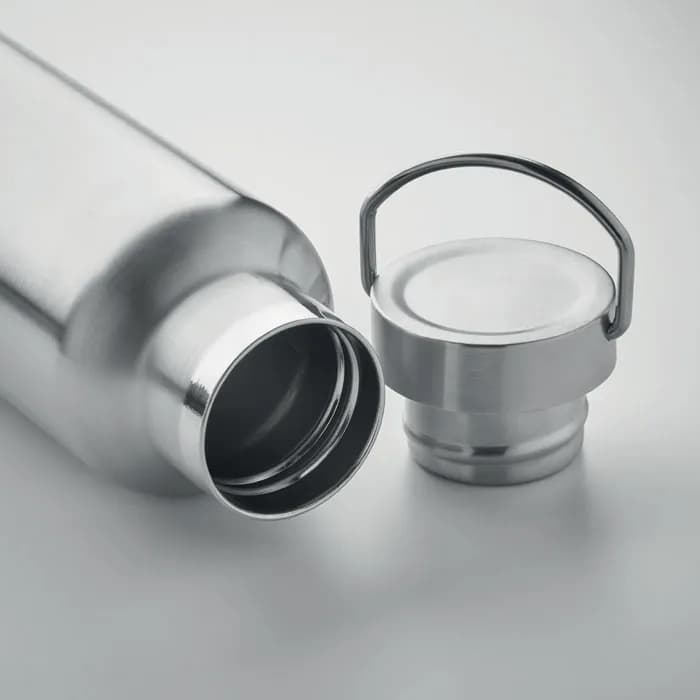 Doppelwandige Flasche 500 ml - FLORENCE - Mattsilber