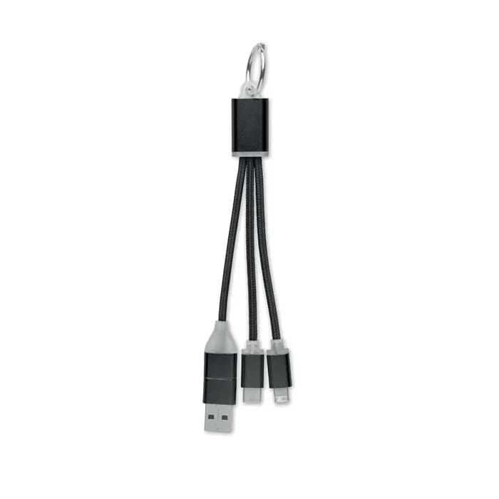 4in1 Ladekabel Typ-C - BLUE - Schwarz