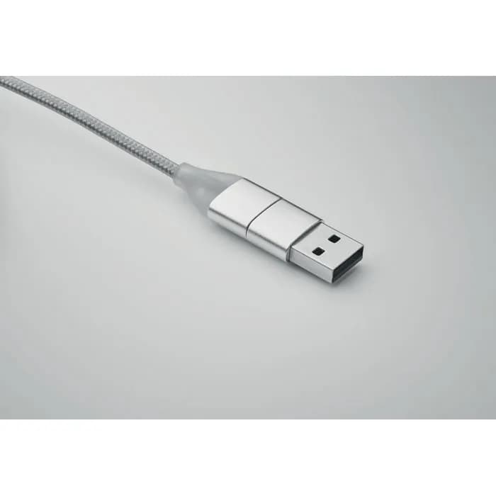 4in1 Ladekabel Typ-C - BLUE - Silber