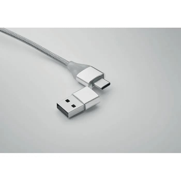 4in1 Ladekabel Typ-C - BLUE - Silber