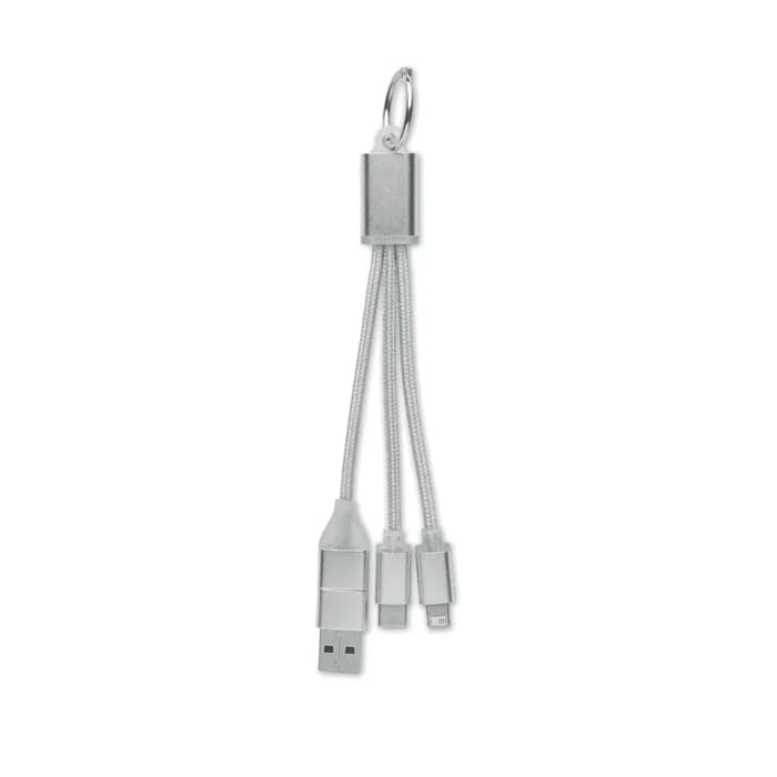 4in1 Ladekabel Typ-C - BLUE - Silber