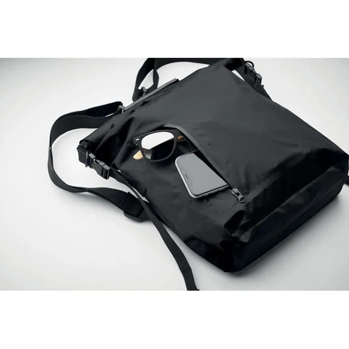 Rolltop-Tasche RPET - SCUBAROLL - Schwarz