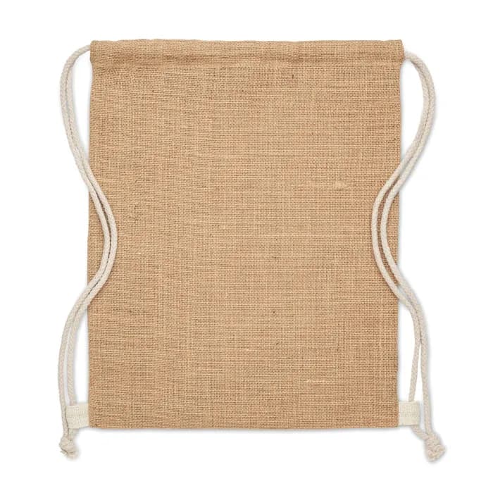 Jute Beutel mit Kordelzug - FUKURO - Beige