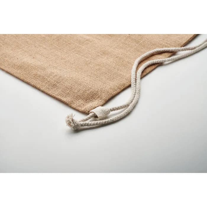 Jute Beutel mit Kordelzug - FUKURO - Beige