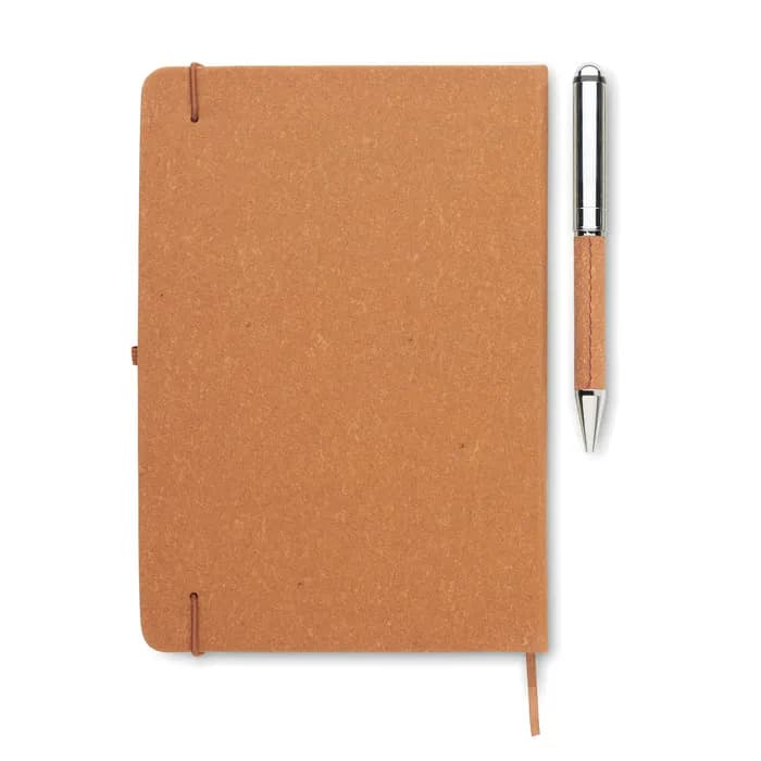 Set mit Notizbuch - ELEGANOTE - Beige