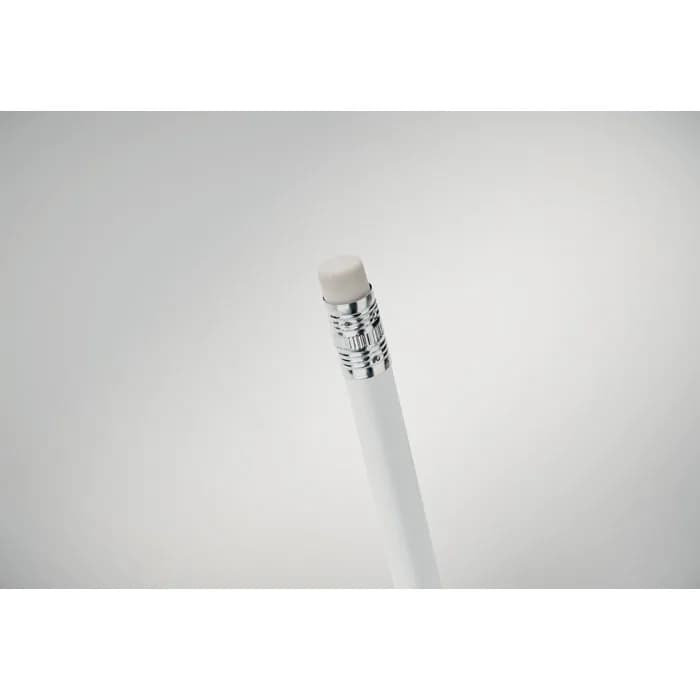 Bleistift mit Radiergummi - STOMP SHARP - Weiß