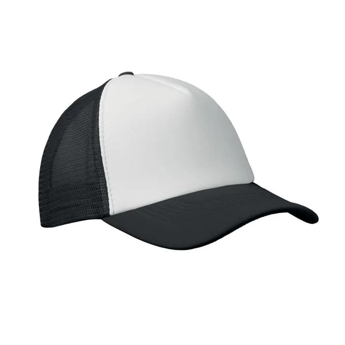 TRUCKER CAP 5 PANELS - BUBBLE - Weiß/schwarz