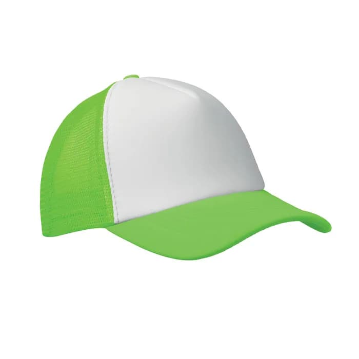 TRUCKER CAP 5 PANELS - BUBBLE - Neon Grün