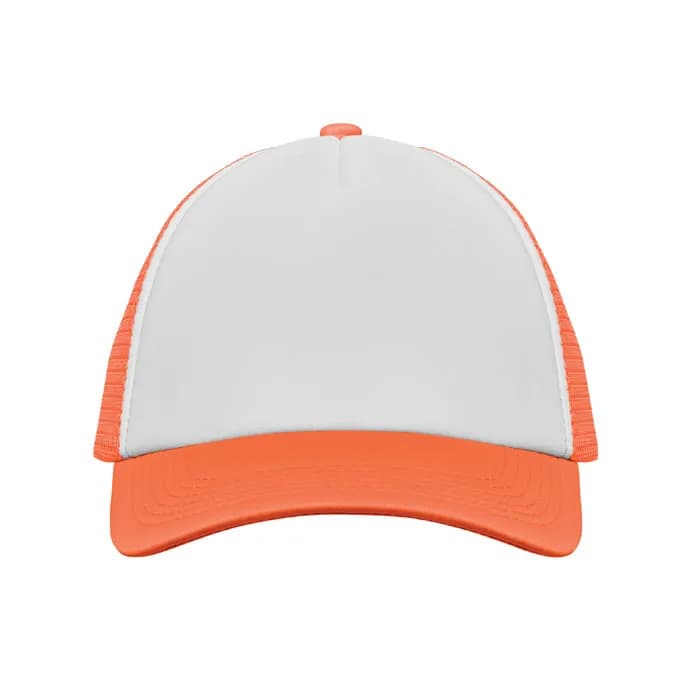 TRUCKER CAP 5 PANELS - BUBBLE - Neon Orange