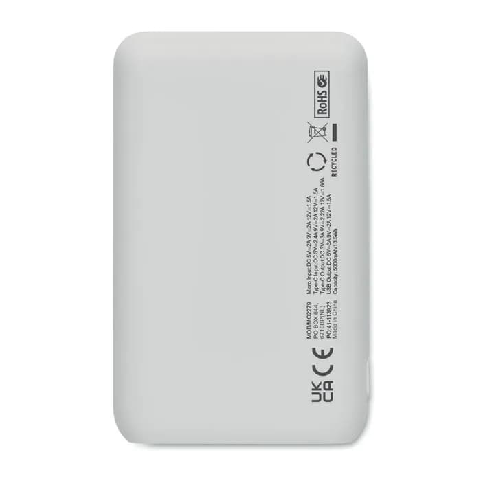 Powerbank 5000 mAh - POWER52C - Weiß