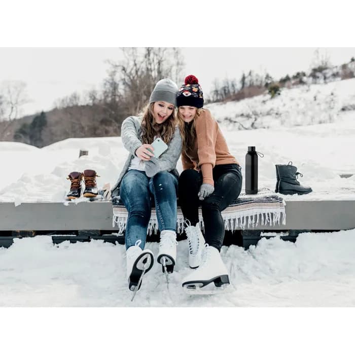 Doppelwandige Flasche 500ml - MUSEY - Schwarz