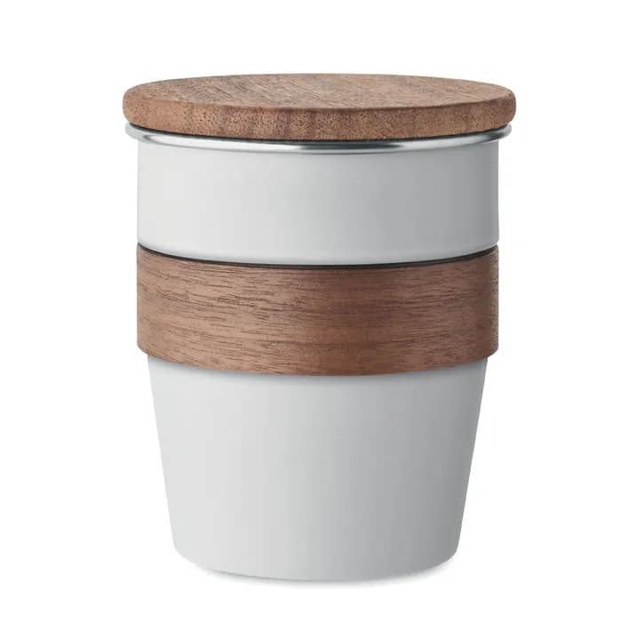 Einwandiger Becher 350 ml - WALNUT - Weiß