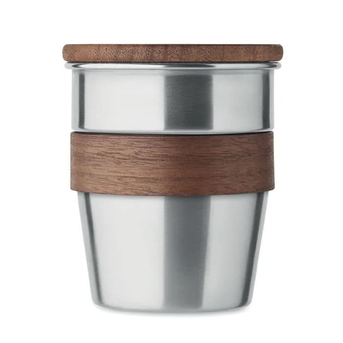 Einwandiger Becher 350 ml - WALNUT - Mattsilber